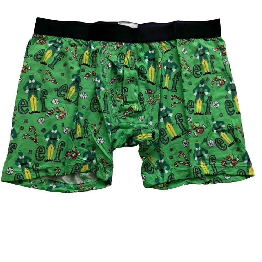 MeUndies Elf mens‎ boxer brief w/fly size médium underwear green color soft nwot